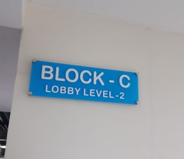 Acrylic Lazer Direction Signage