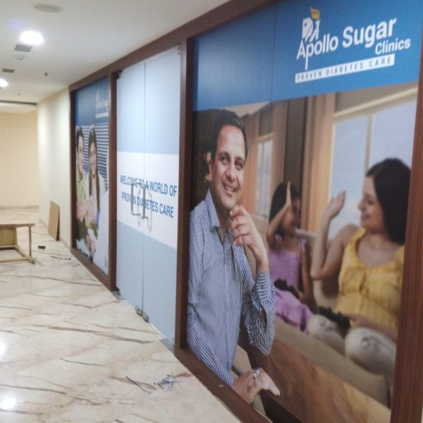 Glass Branding with opaque vinyl